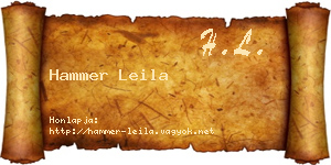 Hammer Leila névjegykártya
